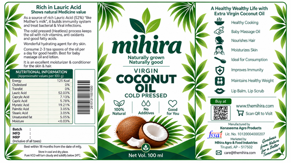 Virgin Coconut Oil 100ML
